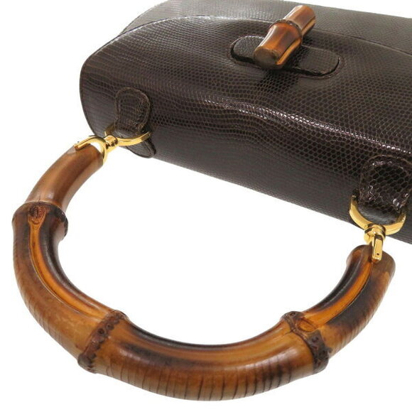 Gucci handbag bamboo lizard brown - Picture 8 of 8